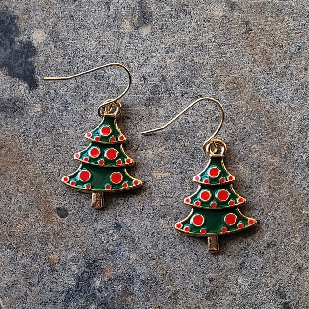 Christmas Tree Holiday Earrings